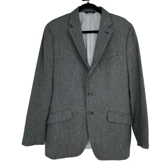 Banana Republic Other - Banana Republic Mens 40R Sport Coat Tailored Fit 3 Button Wool Grey Blazer Jacke